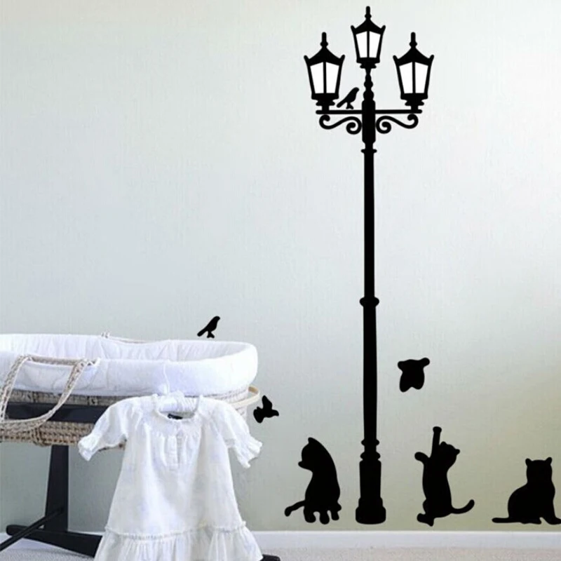 Cute black lamp cat wall sticker removable cartoon wall decal for living room adhesive bedroom wall poster
Cute black lamp cat wall sticker removable cartoon wall decal for living room adhesive bedroom wall poster