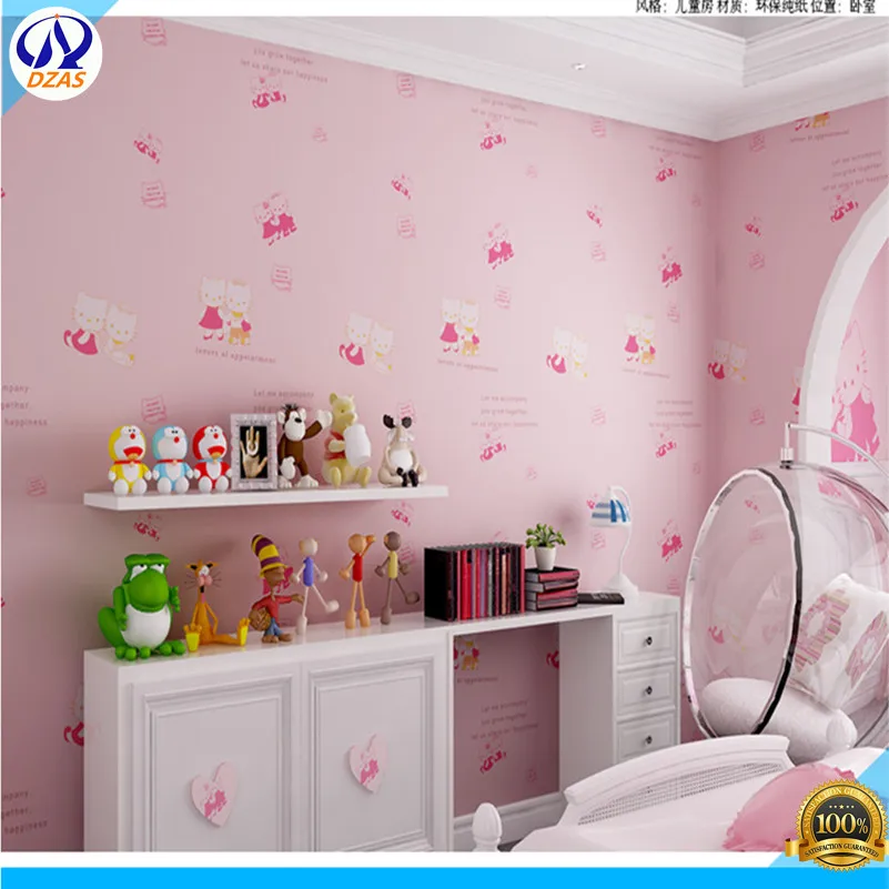 Детская комната нетканые обои Hello Kitty Кошки экологически чистые модные мальчики