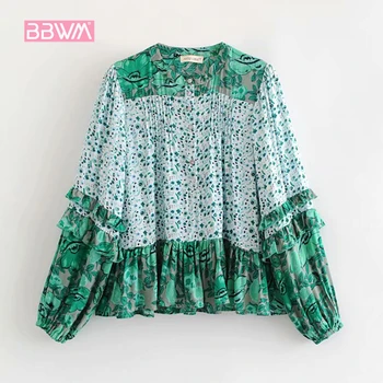 2018 Summer New Loose Thin Bohemian Small Floral Print Frill Puff Sleeve Top
2018 Summer New Loose Thin Bohemian Small Floral Print Frill Puff Sleeve Top