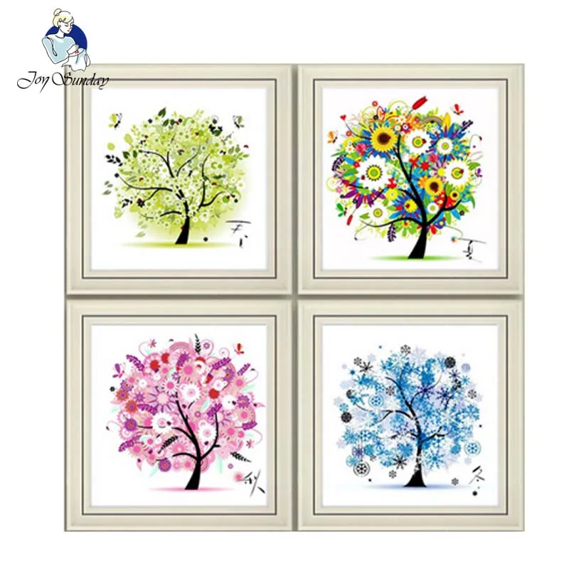 JOY SUNDAY Needlework,DIY DMC Cross stitch,Sets For Embroidery kit,four season tree cotton thread home Counted Cross-Stitching 9
JOY SUNDAY Needlework,DIY DMC Cross stitch,Sets For Embroidery kit,four season tree cotton thread home Counted Cross-Stitching 9