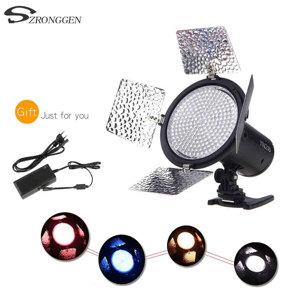 Yongnuo YN-216 YN216 LED Studio Video Light Photography and 4 color charts + AC adapter for Canon Nikon Sony Camcorder DSLR
Yongnuo YN-216 YN216 LED Studio Video Light Photography and 4 color charts + AC adapter for Canon Nikon Sony Camcorder DSLR
