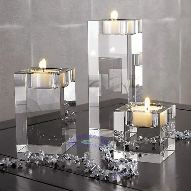 Candlestick Crystal glass mousse square solid crystal home decoration gift Wedding decoration romantic
Candlestick Crystal glass mousse square solid crystal home decoration gift Wedding decoration romantic