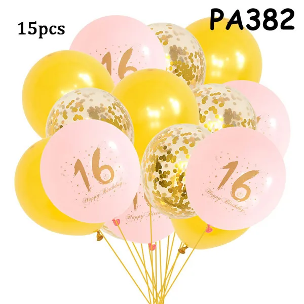 Air Balloon Gold Black 16 18 Balloons 18 Years Birthday Ballon Party Helium Birthday Party Decorations 18th Party Favors PAT51 (7)