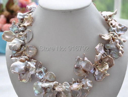 Wholesale >>>>>P4463 17" 30mm lamina LAVENDER BAROQUE KESHI REBORN PEARL NECKLACE
Wholesale >>>>>P4463 17" 30mm lamina LAVENDER BAROQUE KESHI REBORN PEARL NECKLACE