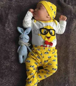 Newborn Infant Baby Boys Clothes Set Cotton Tops Romper + Long Pants + Hat Baby Boy Clothing Cartoon Outfit 3pcs Set
Newborn Infant Baby Boys Clothes Set Cotton Tops Romper + Long Pants + Hat Baby Boy Clothing Cartoon Outfit 3pcs Set