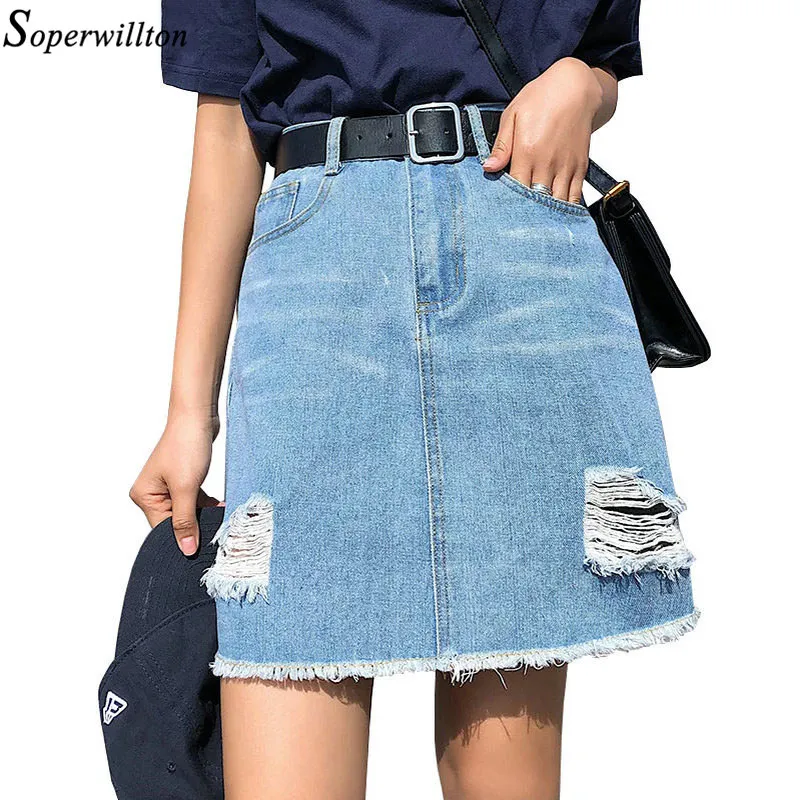 Plus Size Denim Skirt Blue Women 2019 Summer Sexy Mini High Waist Black Jean Ripped Skirt Short Female Jupe Falda with Belt SK01
Plus Size Denim Skirt Blue Women 2019 Summer Sexy Mini High Waist Black Jean Ripped Skirt Short Female Jupe Falda with Belt SK01