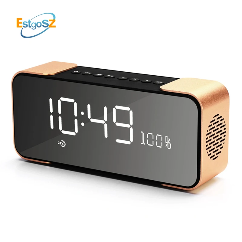 EStgoSZ Bluetooth Speaker Metal Shell Wireless Stereo Music Sound Box Aux 3.5mm Subwoofer Support Fm Radio Tf Time/alarm Clock
EStgoSZ Bluetooth Speaker Metal Shell Wireless Stereo Music Sound Box Aux 3.5mm Subwoofer Support Fm Radio Tf Time/alarm Clock