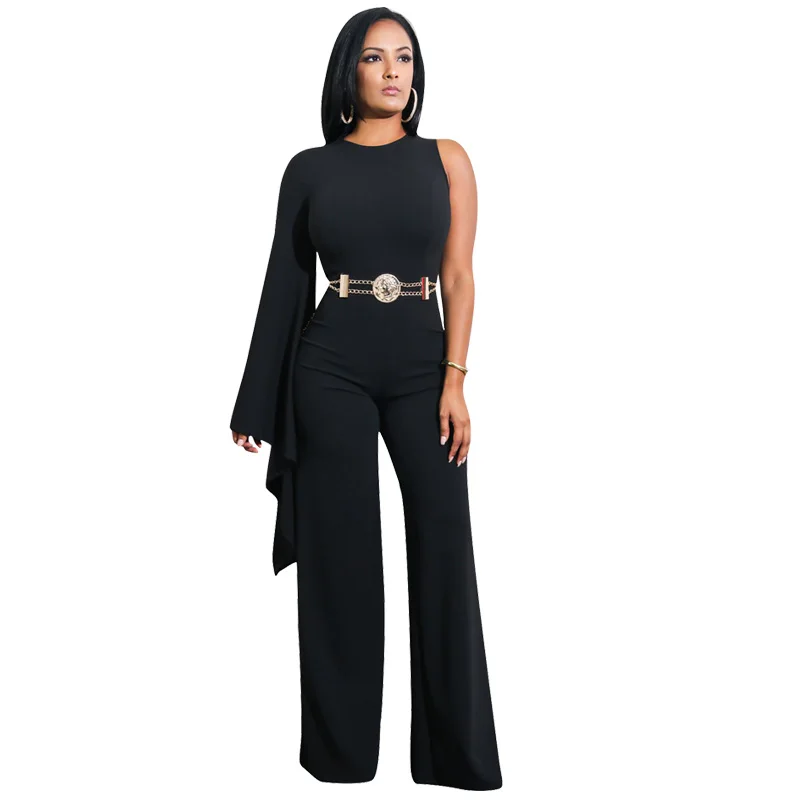 2018 Summer Spring Woman Jumpsuit Wide Leg Pant Rompers Womens Jumpsuit Elegant Sexy Overalls One Sleeve Evening Party Jumpsuits
2018 Summer Spring Woman Jumpsuit Wide Leg Pant Rompers Womens Jumpsuit Elegant Sexy Overalls One Sleeve Evening Party Jumpsuits