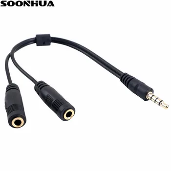 SOONHUA Audio Converter Cable 3.5mm Jack Male to Earphone Headset Microphone Y Splitter Cable Adapter Connector for PC Phone
SOONHUA Audio Converter Cable 3.5mm Jack Male to Earphone Headset Microphone Y Splitter Cable Adapter Connector for PC Phone