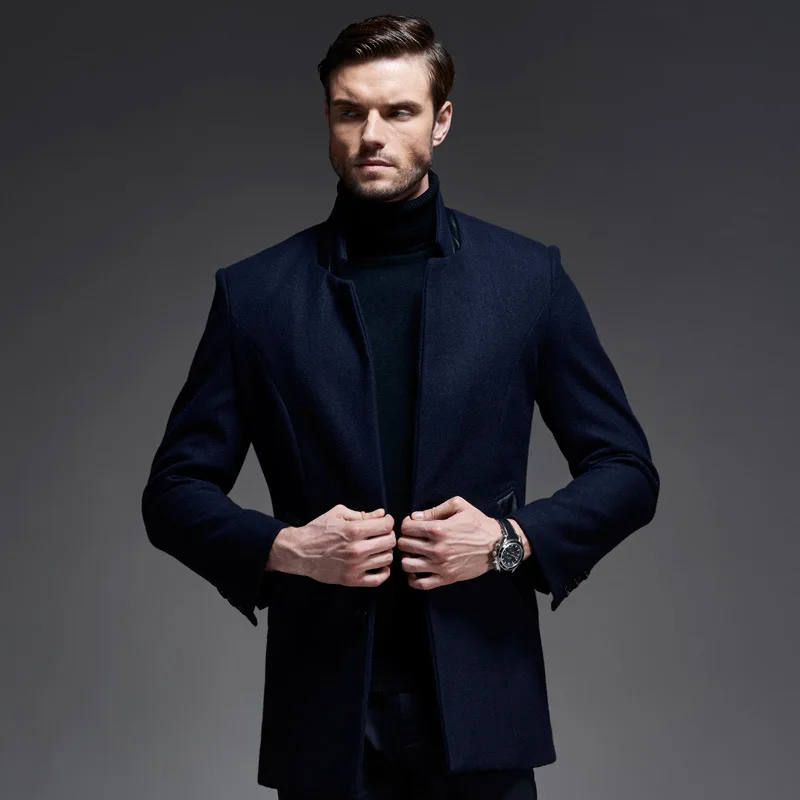 Men Black blue Casual Peacoat Jacket Size M-3xl 2017 Fashion stand Collar Winter Wool Coat Men
Men Black blue Casual Peacoat Jacket Size M-3xl 2017 Fashion stand Collar Winter Wool Coat Men