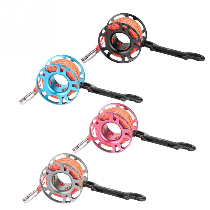 KEEP DIVING 15/30m Diving SMB Spool Finger Reel Aluminum Finger Reel Clip Scuba Diving Tech Spool with Swivel Hook Buckle Safe
KEEP DIVING 15/30m Diving SMB Spool Finger Reel Aluminum Finger Reel Clip Scuba Diving Tech Spool with Swivel Hook Buckle Safe