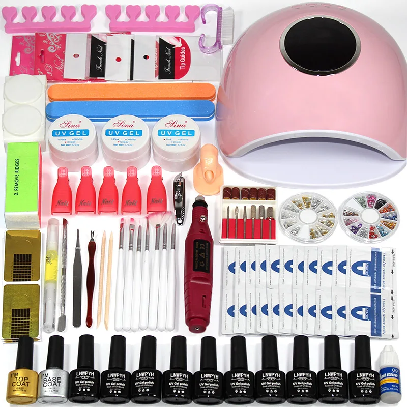 Nail Set 10 Color Nail Polish For Nail set 36/48/54/72w UV LED Light Dryer with Nail Gel Polishing Set Electric drill Tools set
Nail Set 10 Color Nail Polish For Nail set 36/48/54/72w UV LED Light Dryer with Nail Gel Polishing Set Electric drill Tools set
