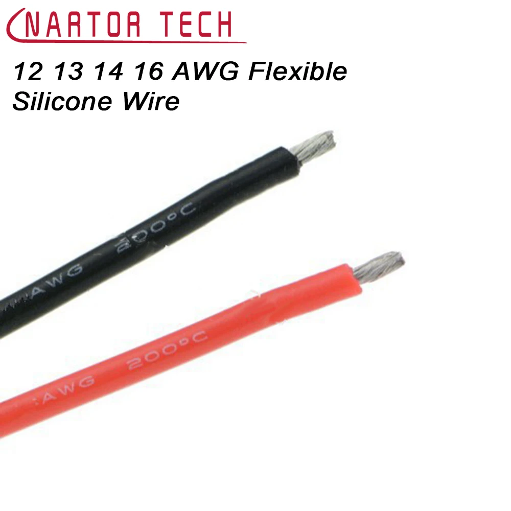 12 13 14 16 AWG Flexible Silicone Wire Cable Soft HighTemperature Tinned copper 1M Heatproof Soft Silicone Silica Gel Wire High
12 13 14 16 AWG Flexible Silicone Wire Cable Soft HighTemperature Tinned copper 1M Heatproof Soft Silicone Silica Gel Wire High
