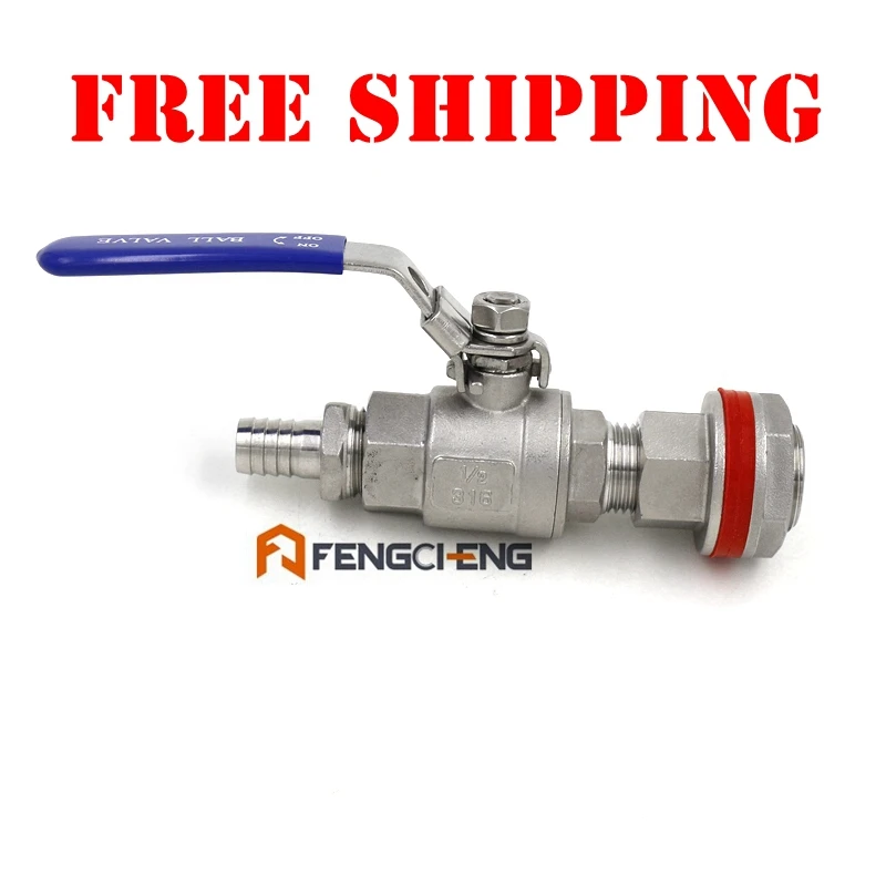 Weldless 304 SS Ball Valve with Hose Barb suitable Brew kettles, Homebrew Hardware
Weldless 304 SS Ball Valve with Hose Barb suitable Brew kettles, Homebrew Hardware