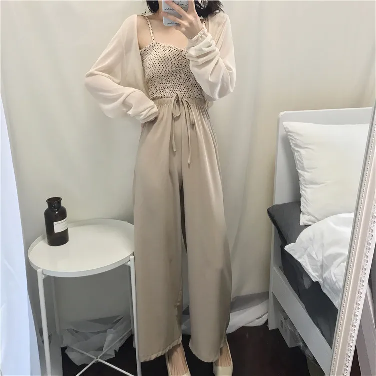 Pengpious fashion girls top dot printing with thin knit cardigan loose high waist trousers elastic waist
Pengpious fashion girls top dot printing with thin knit cardigan loose high waist trousers elastic waist