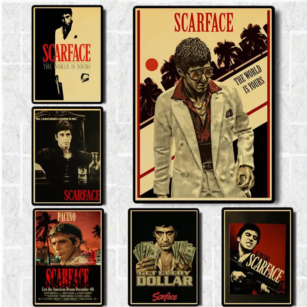 Scarface Movie Posters Good Quality Painting Vintage Poster Kraft Paper For Home Bar Wall Decor/Stickers
Scarface Movie Posters Good Quality Painting Vintage Poster Kraft Paper For Home Bar Wall Decor/Stickers