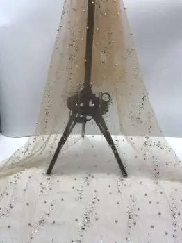 embroidery cord lace fabric L-1254 top grade tulle African French fabric with beads
embroidery cord lace fabric L-1254 top grade tulle African French fabric with beads