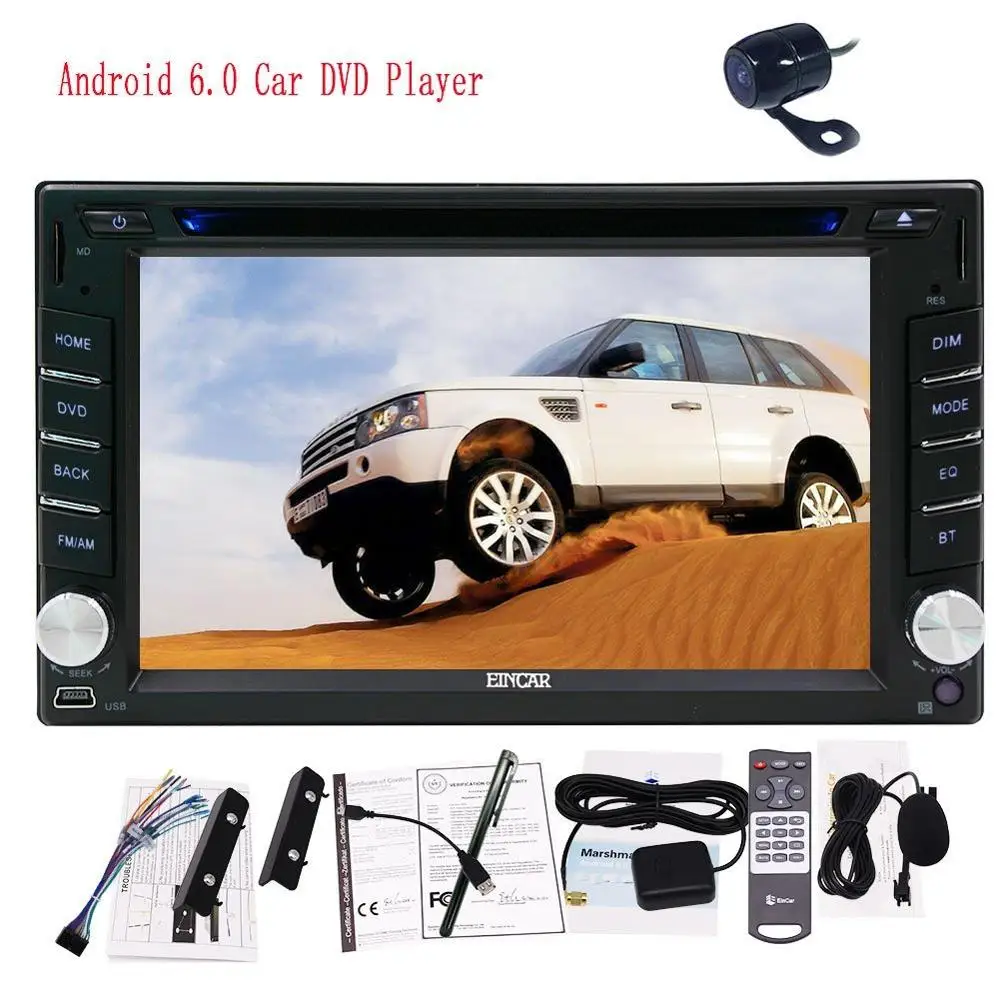 Android6 0 DVD Player Black Car Stereo GPS Navigation Head Unit Autoradio Bluetooth FM AM Radio