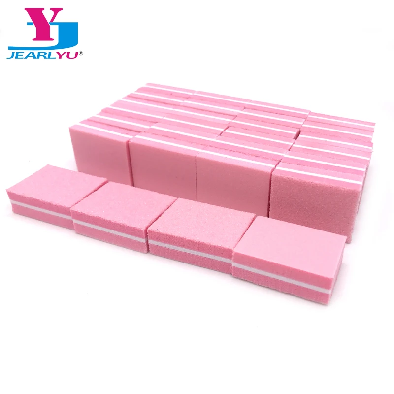 

50 X Nail File Sanding Pink Buffer Block Mini Sponge Nail Filer Lime Ongle Manicure Polishing Grinding For Women Care Tools Set