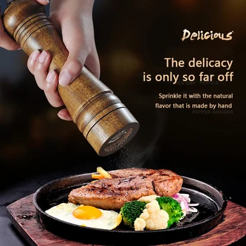 Classic oak salt and pepper grinder Hand-held shredder Seasoning frame spice container Kitchen accessories cooking tools
Classic oak salt and pepper grinder Hand-held shredder Seasoning frame spice container Kitchen accessories cooking tools