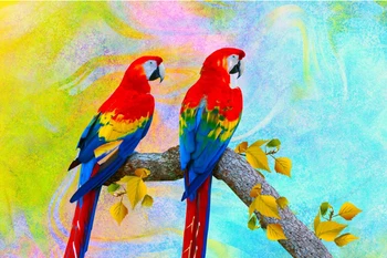 Modern handmade painting two parrots on the tree on oil canvas for living room decor and wallpaper, gallery
Modern handmade painting two parrots on the tree on oil canvas for living room decor and wallpaper, gallery
