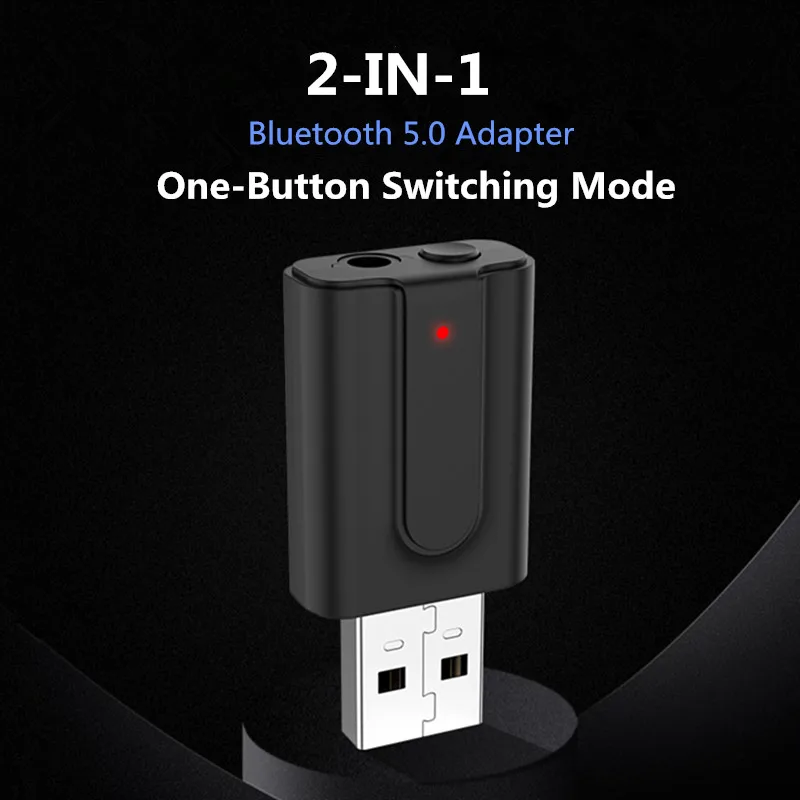5.0 Bluetooth Audio Receiver Transmitter One-Button Switch Mode Mini 3.5mm AUX RCA Stereo Wireless Adapter For TV PC Car Speaker
5.0 Bluetooth Audio Receiver Transmitter One-Button Switch Mode Mini 3.5mm AUX RCA Stereo Wireless Adapter For TV PC Car Speaker
