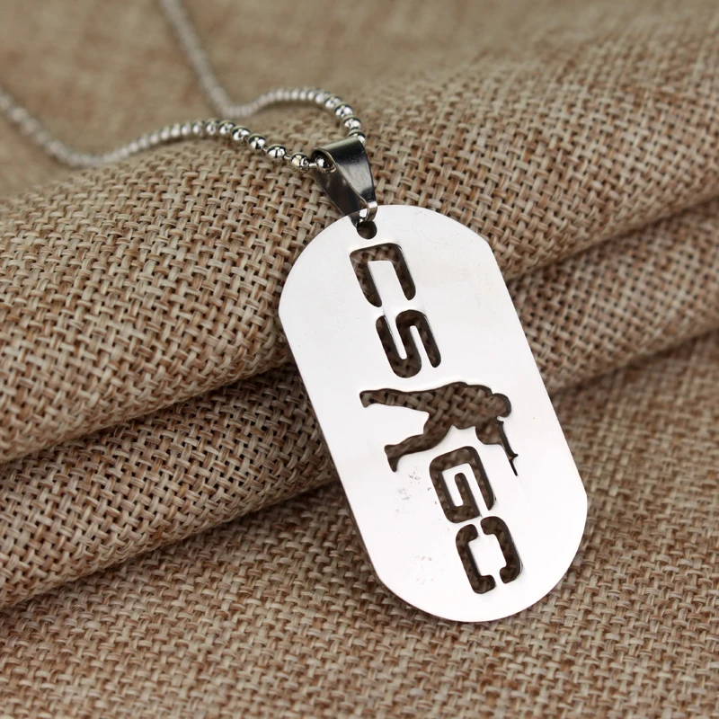 2016 CounterStrike Games CS GO Stainless Steel Link Necklace Anime Tag Pendant Neckless CSGO Dog Tag Collier Jewelry Game Theme
2016 CounterStrike Games CS GO Stainless Steel Link Necklace Anime Tag Pendant Neckless CSGO Dog Tag Collier Jewelry Game Theme
