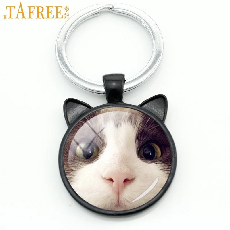 TAFREE Fashion Lovely Cat Keychain Animal Glass Round Gems Metal Key Chain Ring Holder For Men Women Keyring Jewelry CN795
TAFREE Fashion Lovely Cat Keychain Animal Glass Round Gems Metal Key Chain Ring Holder For Men Women Keyring Jewelry CN795