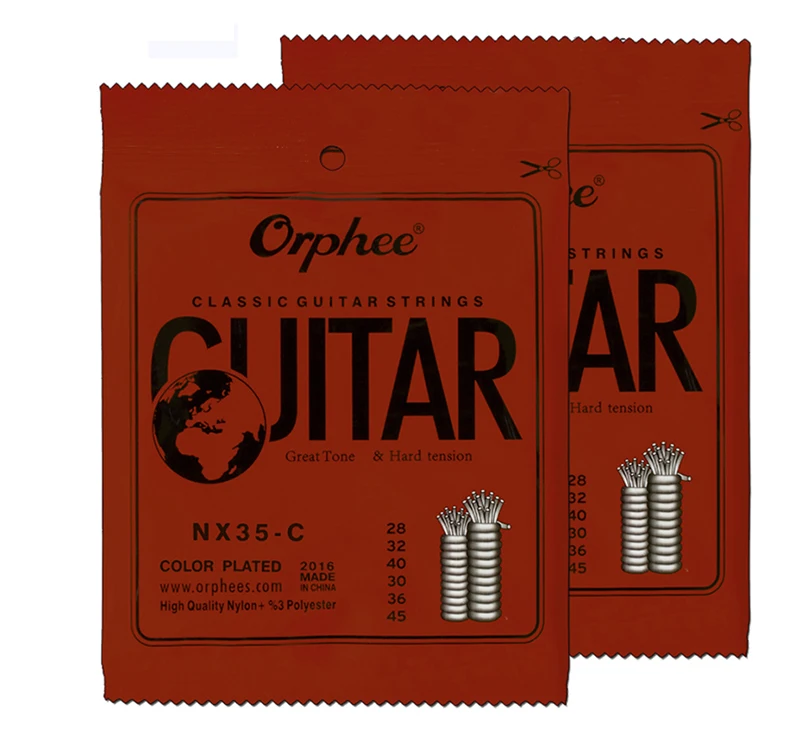 Струны Orphee NX35-C для классической гитары, нейлоновые и посеребренные, цветные, 1-6 струн, 2 комплекта
Струны Orphee NX35-C для классической гитары, нейлоновые и посеребренные, цветные, 1-6 струн, 2 комплекта