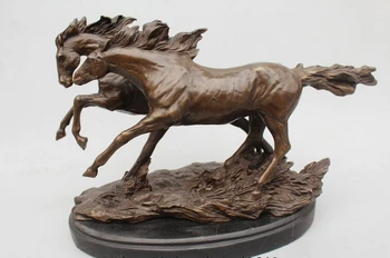 xd 002335 10"Chinese Pure bronze Copper Base Marble Lucky Two Fly Run Horse Art Statue
xd 002335 10"Chinese Pure bronze Copper Base Marble Lucky Two Fly Run Horse Art Statue