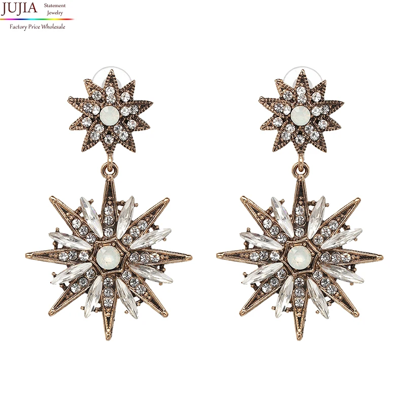 JUJIA Fashion women statement star crystal drop dangle Earrings for women girl earring Factory Price wholesale
JUJIA Fashion women statement star crystal drop dangle Earrings for women girl earring Factory Price wholesale