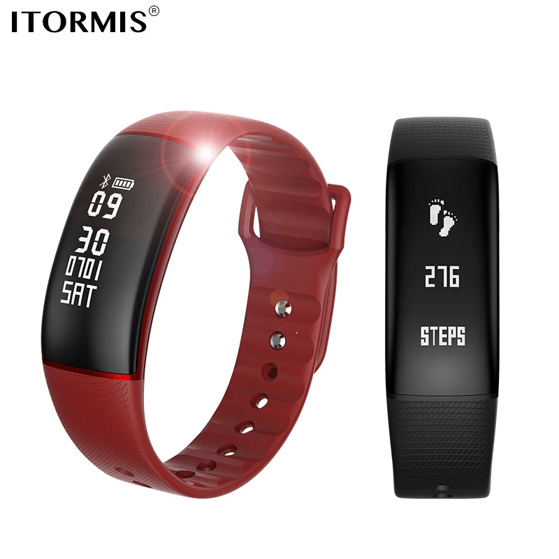 ITORMIS Smart Band Wristband Fitness Bracelet SmartBand with Pedometer Heart Rate Tracker Refuse Calls Android IOS phone | Электроника
