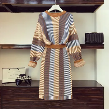 2020 Autumn Winter New Irregular Striped Knitted Sweater Pullovers and Bodycon Pencil Skirts 2 Pieces Sets Women Warm Suit
2020 Autumn Winter New Irregular Striped Knitted Sweater Pullovers and Bodycon Pencil Skirts 2 Pieces Sets Women Warm Suit