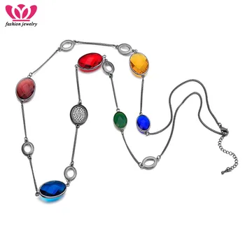 Luxury Oval Colorful Crystal Necklace For Women Sweater Chains Statement Jewelry Maxi Necklaces Christmas Gifts Dropshipping
Luxury Oval Colorful Crystal Necklace For Women Sweater Chains Statement Jewelry Maxi Necklaces Christmas Gifts Dropshipping