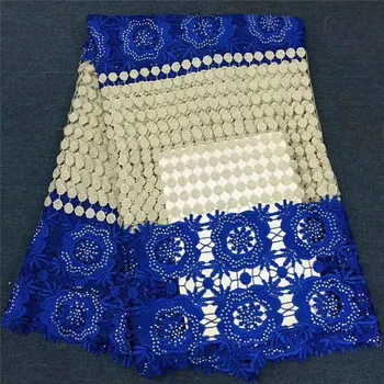 Nigerian lace fabric 2018 high quality lace blue &Off white cord lace with stones African Lace Fabric for wedding HJ1326-1
Nigerian lace fabric 2018 high quality lace blue &Off white cord lace with stones African Lace Fabric for wedding HJ1326-1