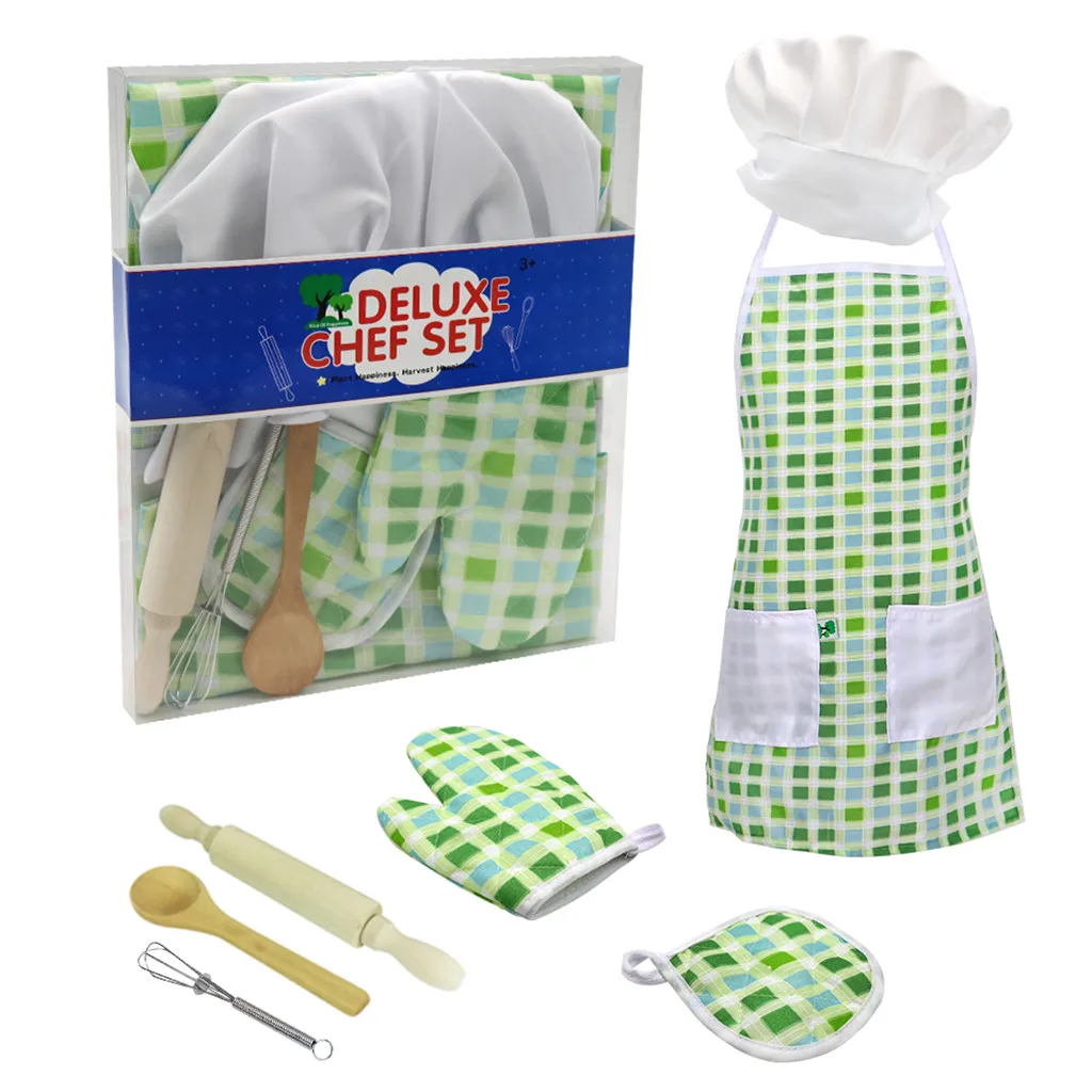7pc Kids Cooking And Baking Set Deluxe Chef Set Kitchen Costume Pretend Role Play Kit Apron Hat Suit For 3 Years Old Children
7pc Kids Cooking And Baking Set Deluxe Chef Set Kitchen Costume Pretend Role Play Kit Apron Hat Suit For 3 Years Old Children