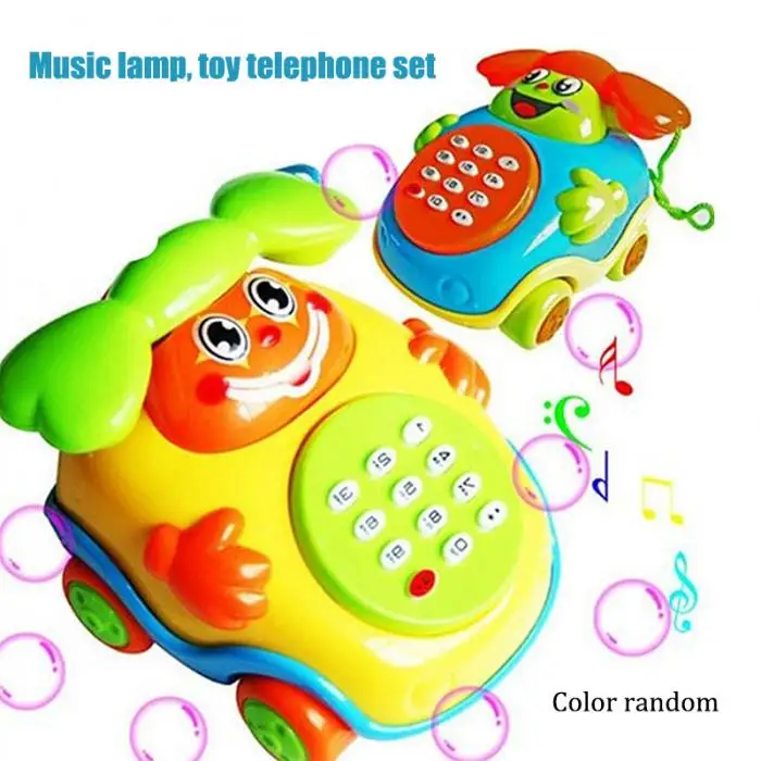 New Children Wired Music Smiling Face Cartoon Phone Educational Toys DL5 