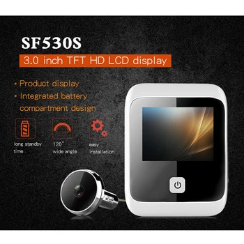 3inch TFT LCD Screen Digital Door Peephole Viewer 120° Angle Color HD Camera - TFT Cards Storage, Residential Apartment Graded
3inch TFT LCD Screen Digital Door Peephole Viewer 120° Angle Color HD Camera - TFT Cards Storage, Residential Apartment Graded