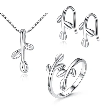 XIYENIKE 925 Sterling Silver Korean Style Originality Vintage Tender Shoot Leaf Leaves Jewelry Sets For Women Lady Gift NE+EA+RI
XIYENIKE 925 Sterling Silver Korean Style Originality Vintage Tender Shoot Leaf Leaves Jewelry Sets For Women Lady Gift NE+EA+RI