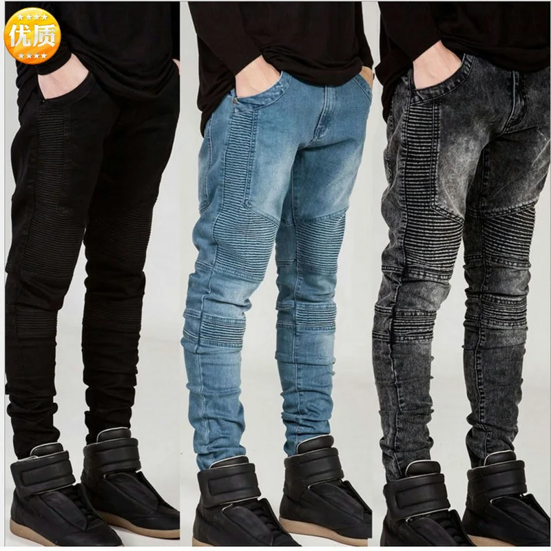 Men Jeans Runway Slim Racer Biker Jeans Fashion Hiphop Pleated Skinny Jeans For Men
Men Jeans Runway Slim Racer Biker Jeans Fashion Hiphop Pleated Skinny Jeans For Men