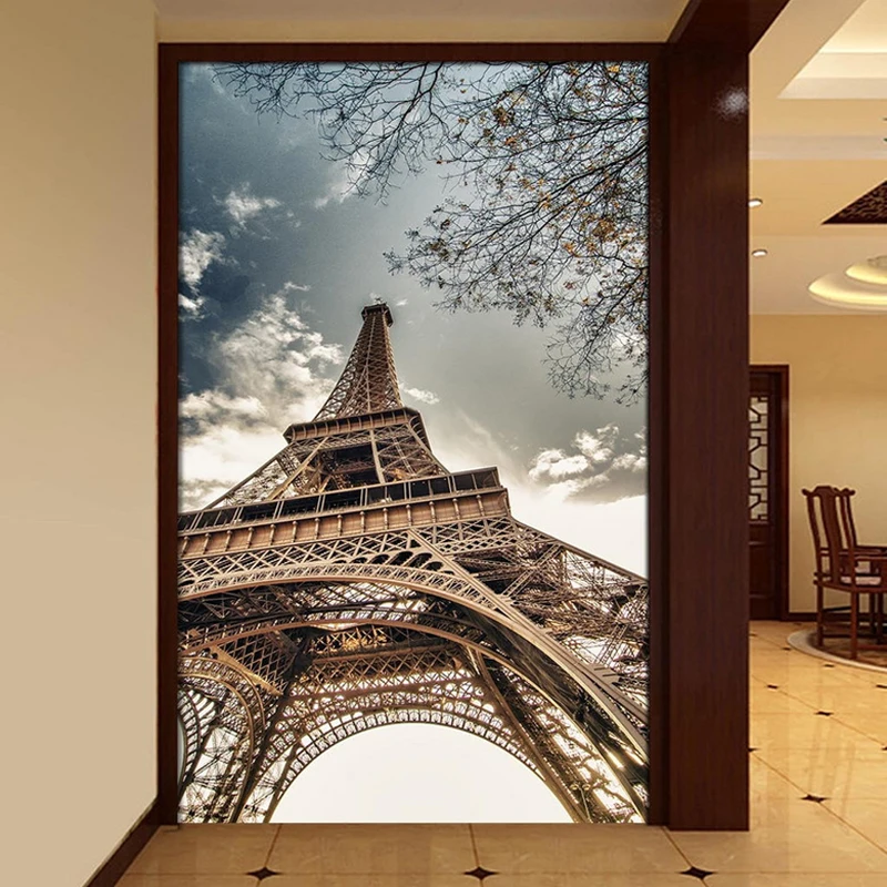 3D настенная бумага на заказ HD Sky Эйфелева башня архитектура для вестибюля отеля