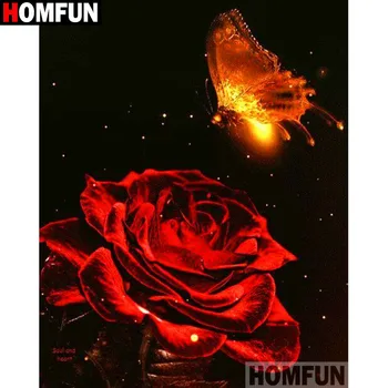 HOMFUN Full Square/Round Drill 5D DIY Diamond Painting "Rose butterfly" 3D Diamond Embroidery Cross Stitch Home Decor A19238
HOMFUN Full Square/Round Drill 5D DIY Diamond Painting "Rose butterfly" 3D Diamond Embroidery Cross Stitch Home Decor A19238