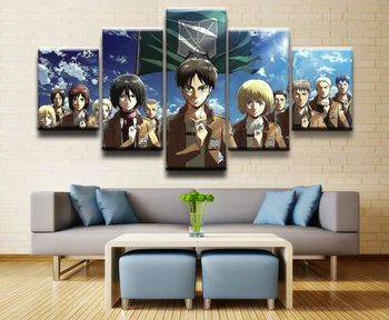 Mordern Canvas Wall Art Pictures HD Prints Paintings 5 Pieces Anime Attack on Titan Characters Posters Home Decor Framework
Mordern Canvas Wall Art Pictures HD Prints Paintings 5 Pieces Anime Attack on Titan Characters Posters Home Decor Framework