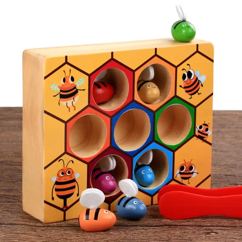 Bee Hive игры деревянные развивающие игрушки которые нужно ловить Монтессори