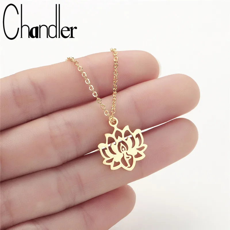 Chandler Yoga Lotus Pendant Necklaces Women Stainless Steel Choker KARMA Buddha Muslim Jewelry India Bijoux Femme Homme Bijoux
Chandler Yoga Lotus Pendant Necklaces Women Stainless Steel Choker KARMA Buddha Muslim Jewelry India Bijoux Femme Homme Bijoux