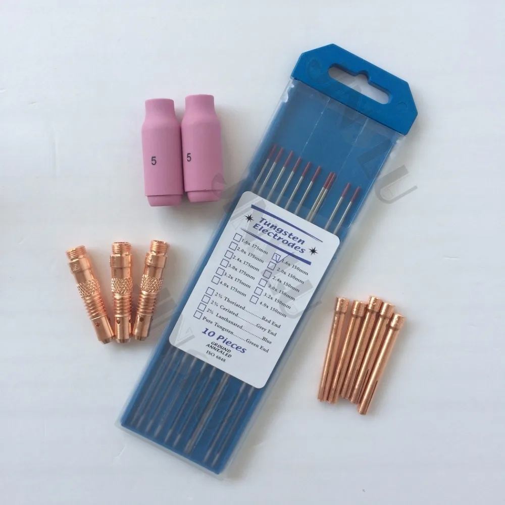 WP-17 WP-18 WP-26 TIG Welding Spare Parts Torch Consumables 22PCS Tungsten Electrode Nozzle Collet Collet Body
WP-17 WP-18 WP-26 TIG Welding Spare Parts Torch Consumables 22PCS Tungsten Electrode Nozzle Collet Collet Body