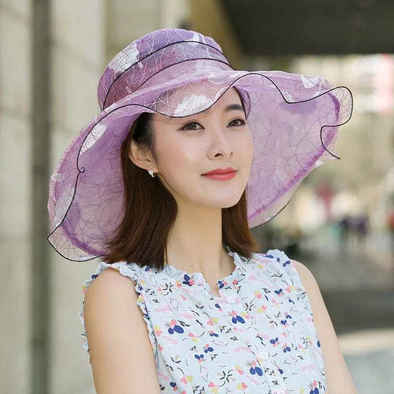 Folding Beach Sunscreen Sun Hat Summer Flower Net Yarn Cap European and American Style Women Hat Wide Brim Hat Outdoor
Folding Beach Sunscreen Sun Hat Summer Flower Net Yarn Cap European and American Style Women Hat Wide Brim Hat Outdoor