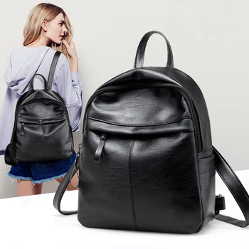 Backpack Women Leather Bag High Quality Zipper solid color Fashion Casual schoolbag for Girls Mini women backpack schoolbag 2019
Backpack Women Leather Bag High Quality Zipper solid color Fashion Casual schoolbag for Girls Mini women backpack schoolbag 2019