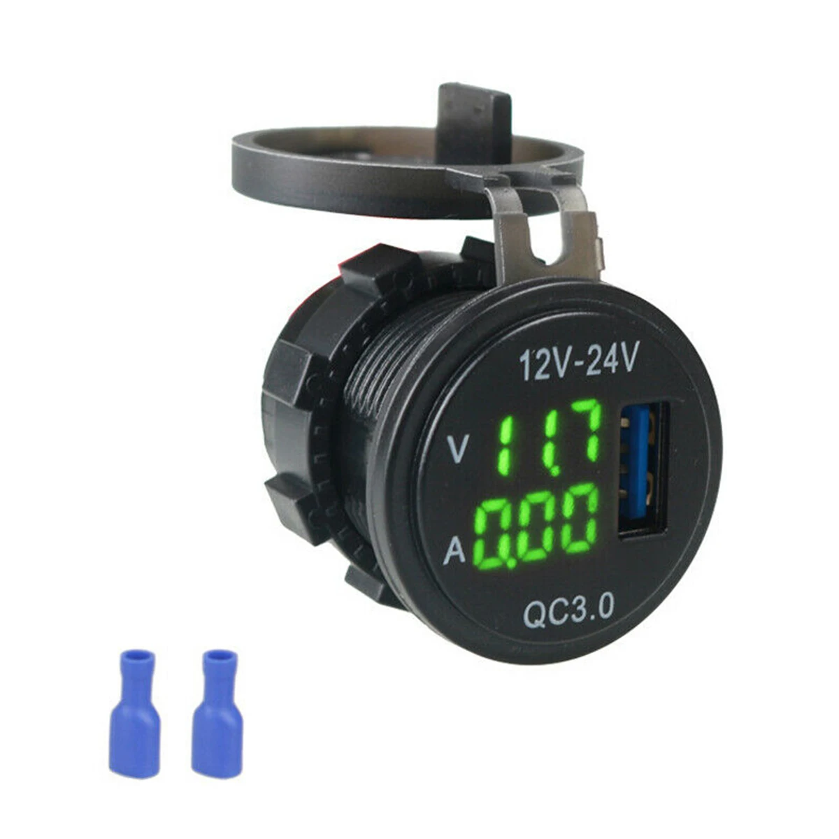 12-24V Digital display USB Quick Charge 3.0 5V 3A LED Display Charger Voltmeter Fit For Car Boat Motorcycle
12-24V Digital display USB Quick Charge 3.0 5V 3A LED Display Charger Voltmeter Fit For Car Boat Motorcycle