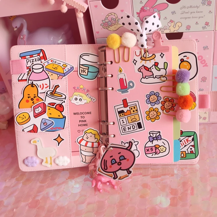 Cute Kawaii A6 Notebook Macaron Leather DIY Loose-leaf Journal Diary Spiral Time Planner Agenda Organizer Stationery Gift
Cute Kawaii A6 Notebook Macaron Leather DIY Loose-leaf Journal Diary Spiral Time Planner Agenda Organizer Stationery Gift